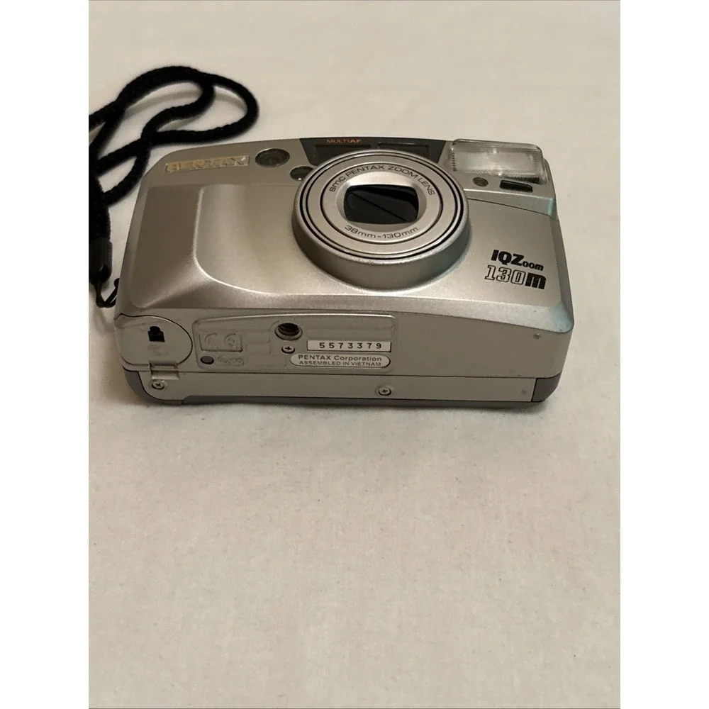 Pentax IQZoom 130M 35mm Film AF Point & Shoot Camera 38-130mm Silver